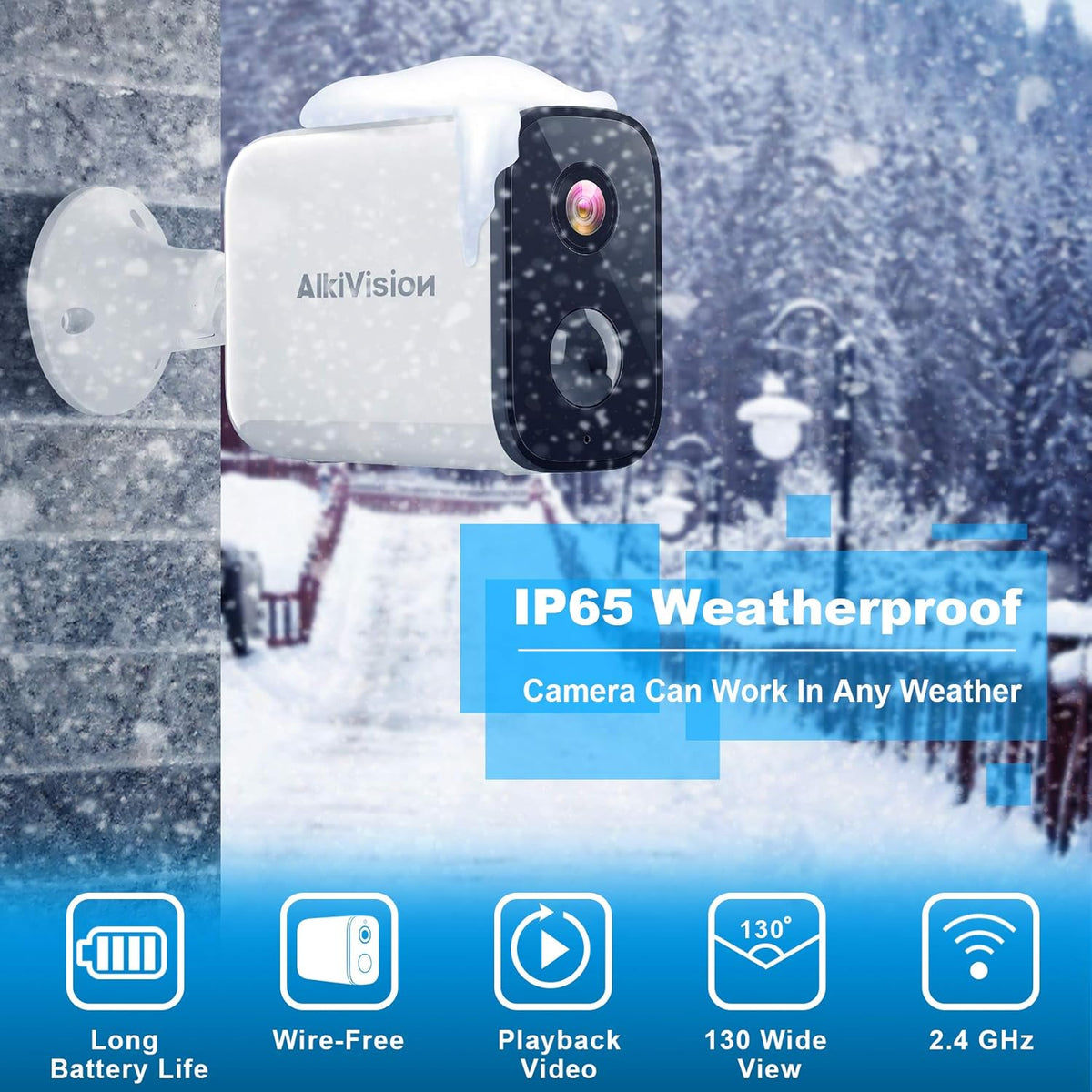 Wireless Rechargeable Battery Powered 1080P WiFi Outdoor Security Camera B47058