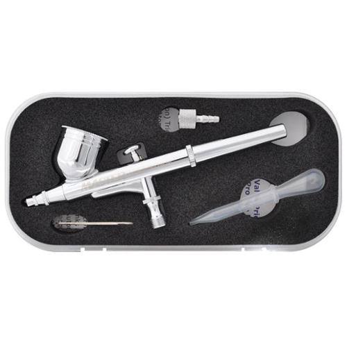 Dual Fan Air Storage Tank Compressor Kit with Gravity Feed Airbrush 6 Color Acrylic Paint Set L262416