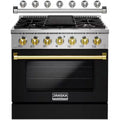 5.2 cu. ft. Gas Range with 6-Burners and Convection Oven in Matte Black V65331