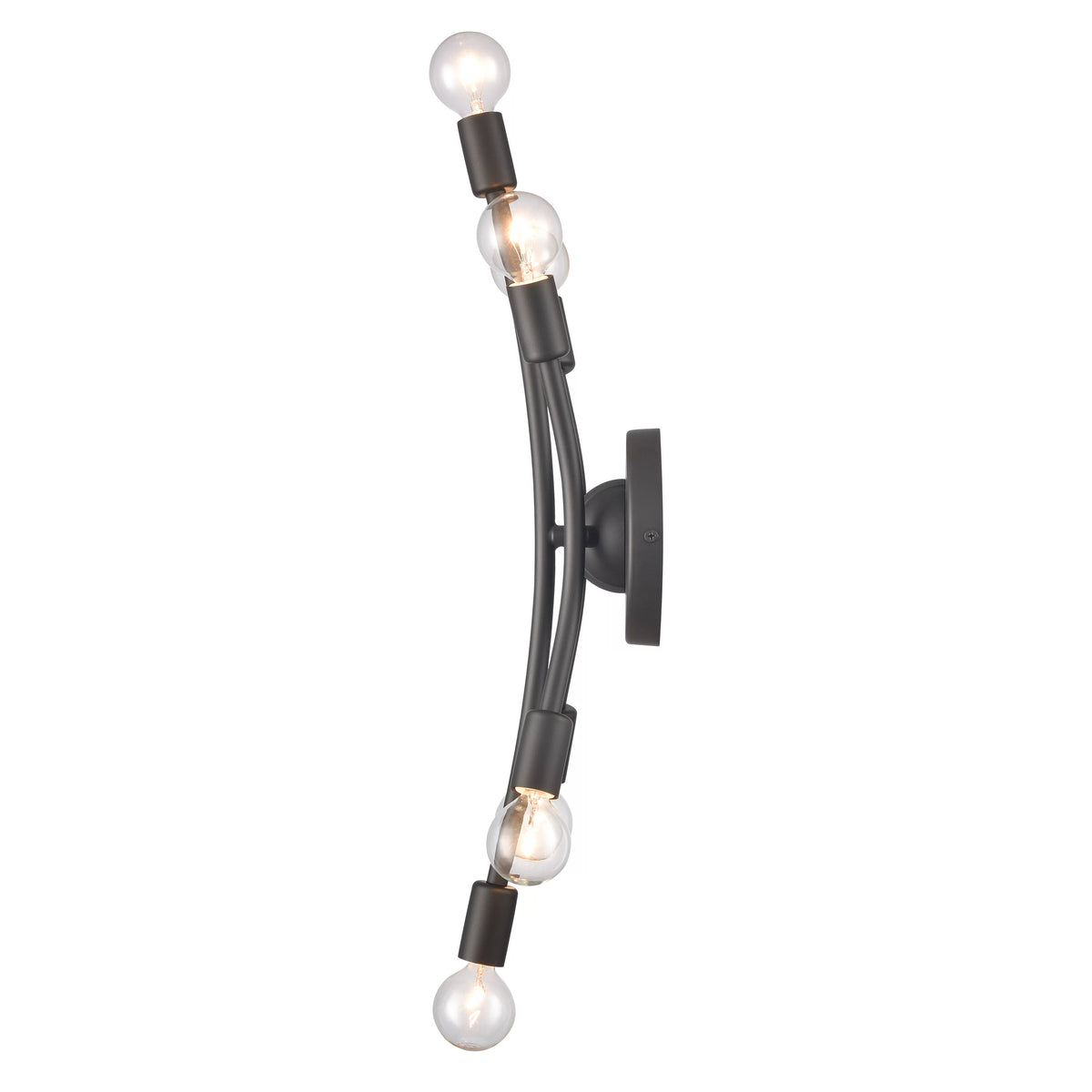 19.75-Inch Wide Matte Black Vanity Light S866