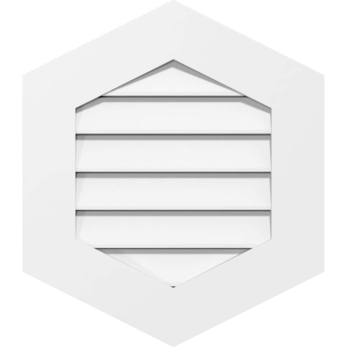 18x22W x 22x22H Vertical Peaked Surface Mount PVC Gable Vent L6479