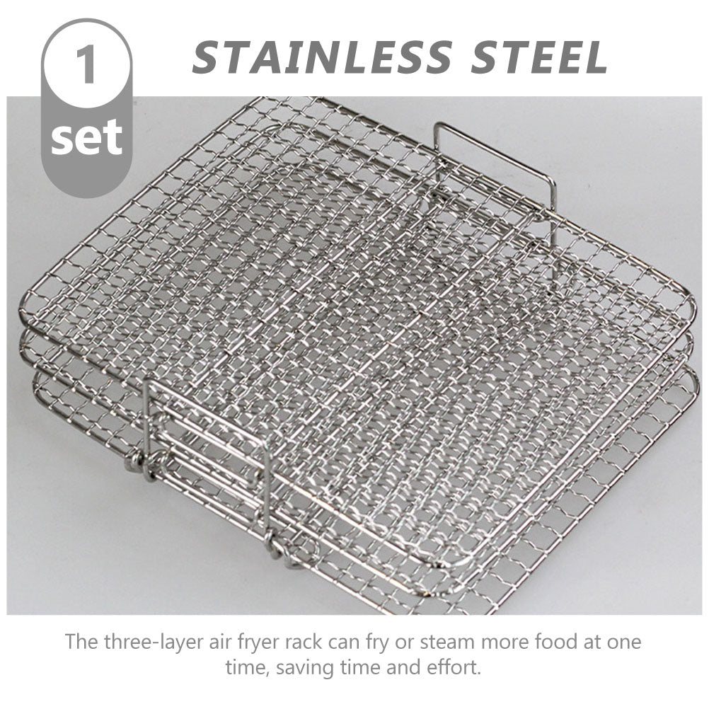 Stainless Steel Air Fryer Dehydration Racks (Silver) V4353