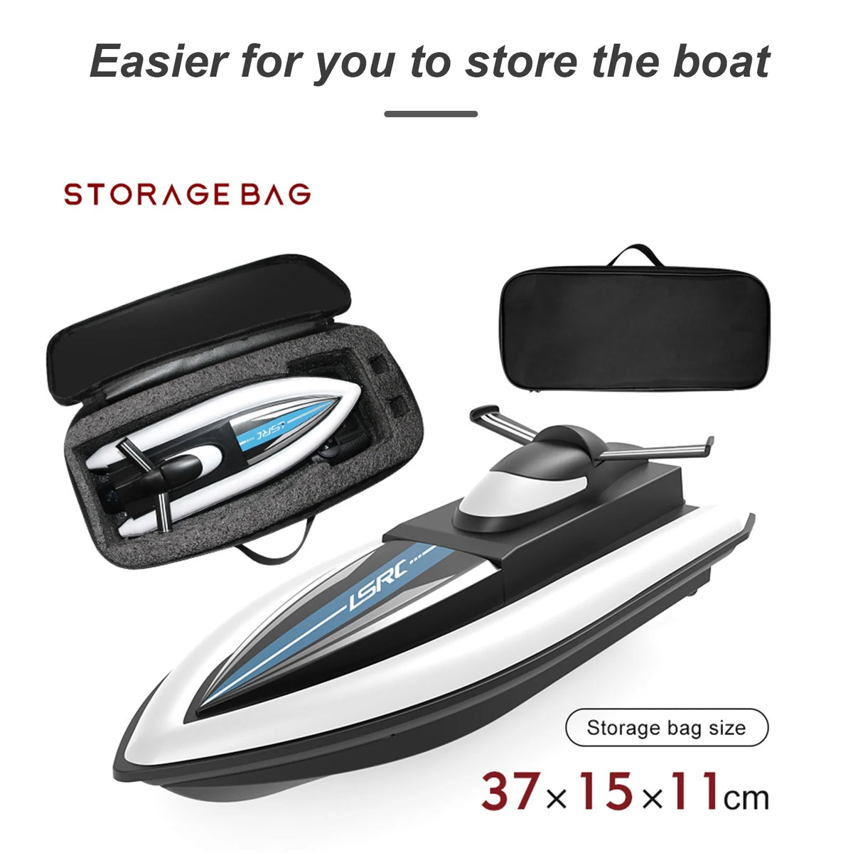 RC Boat Remote Control Boat 2.4GHz Waterproof C861669