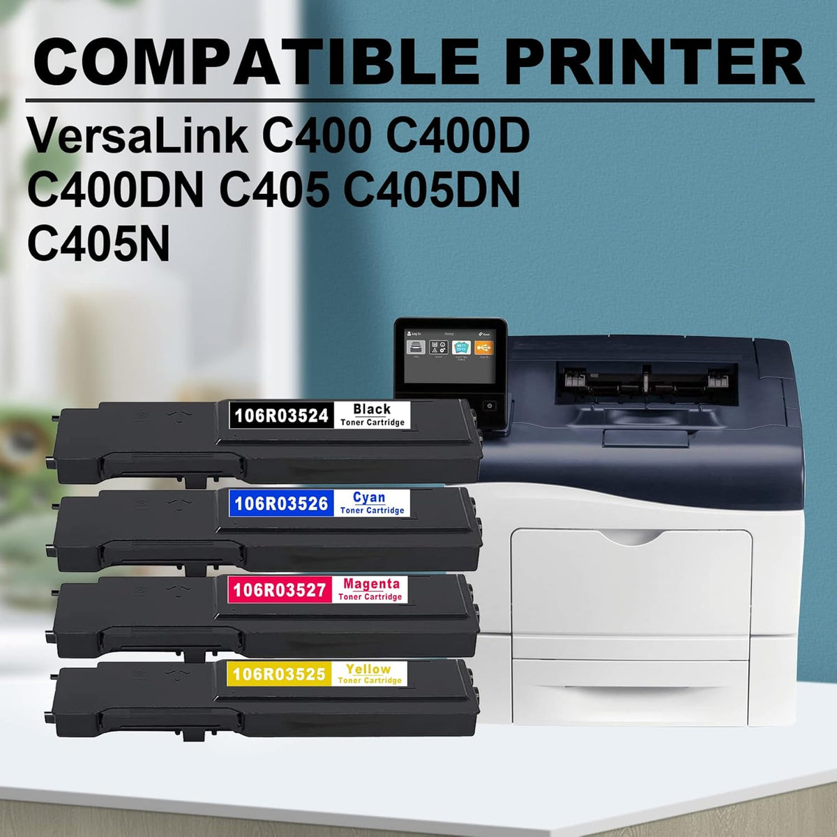6 PK Toner Cartridge Replacement for Xerox C400 C405 Printer N578