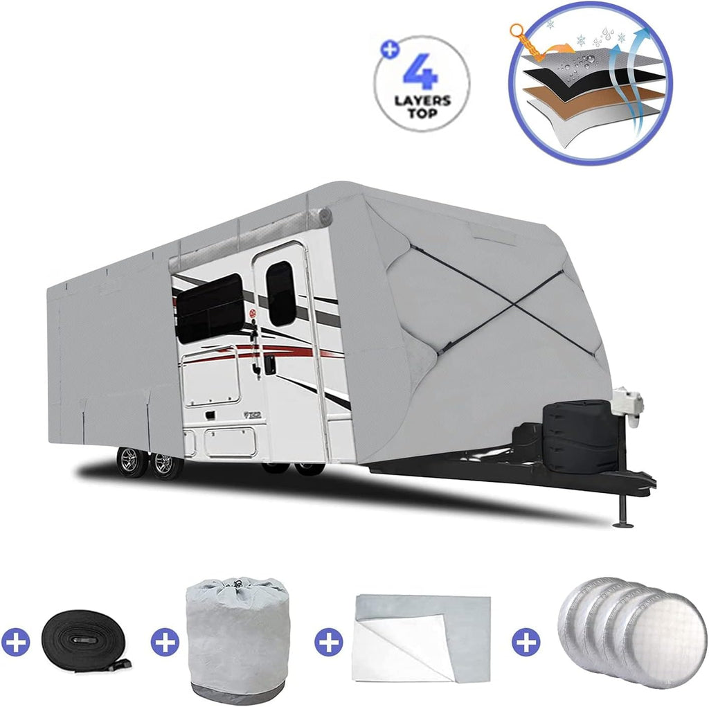Thick 4 Layers Waterproof Travel Trailer Cover H91684