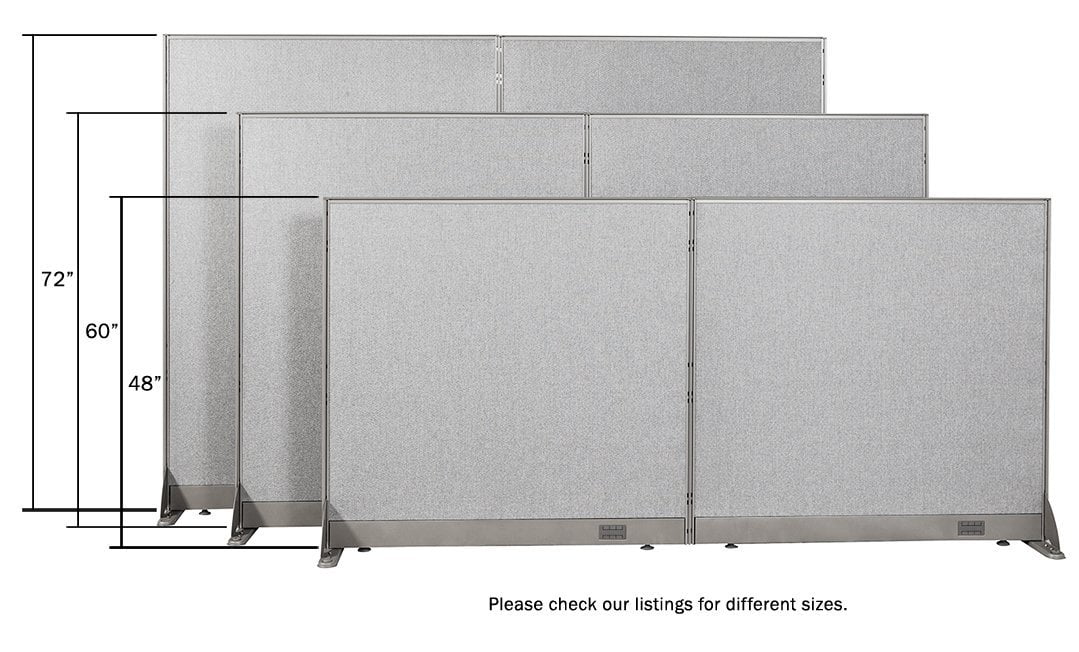 120"W x 60"H Wall Mounted Office Partition P155646