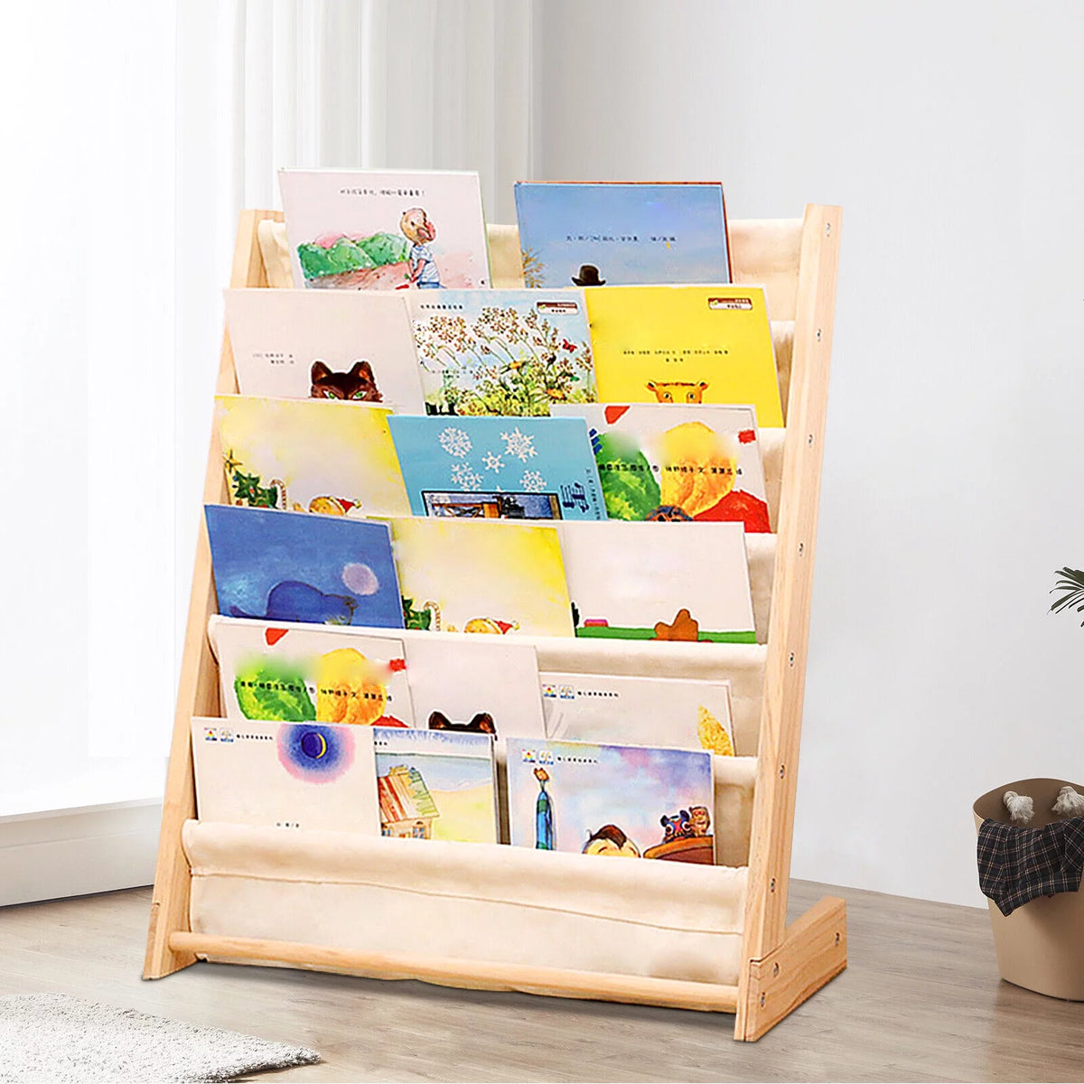 Wooden Bookcase Storage Organizer G61968
