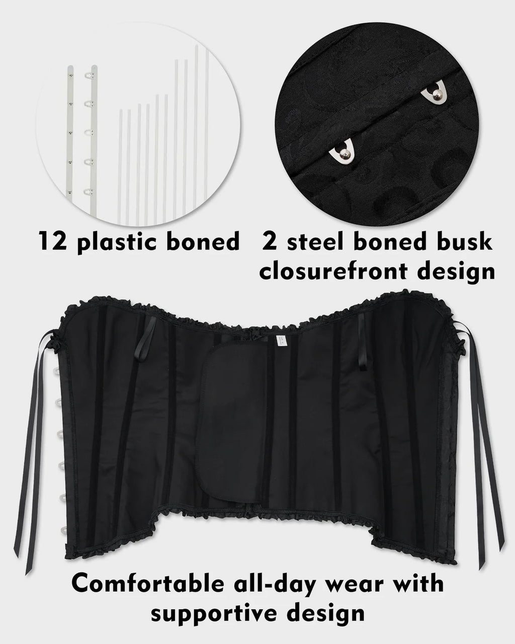Corset Tops Lace Waist Shapewear K5817