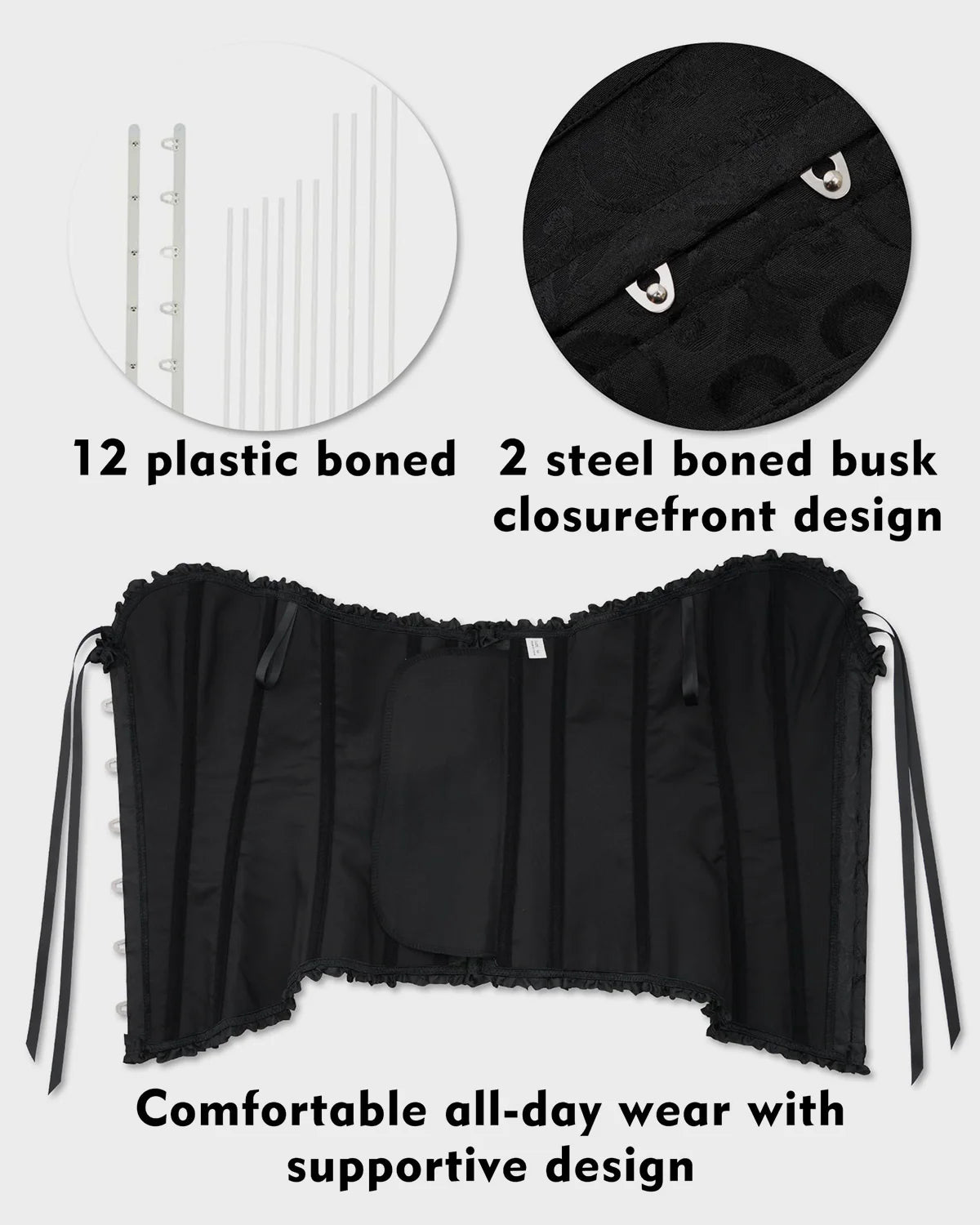 Corset Tops Lace Waist Shapewear K5817