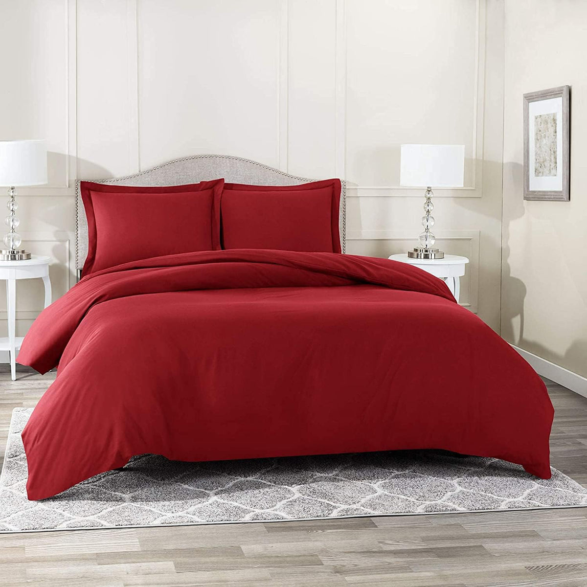 King/Cal King 100% Cotton Duvet Cover with Zipper Closure H105538