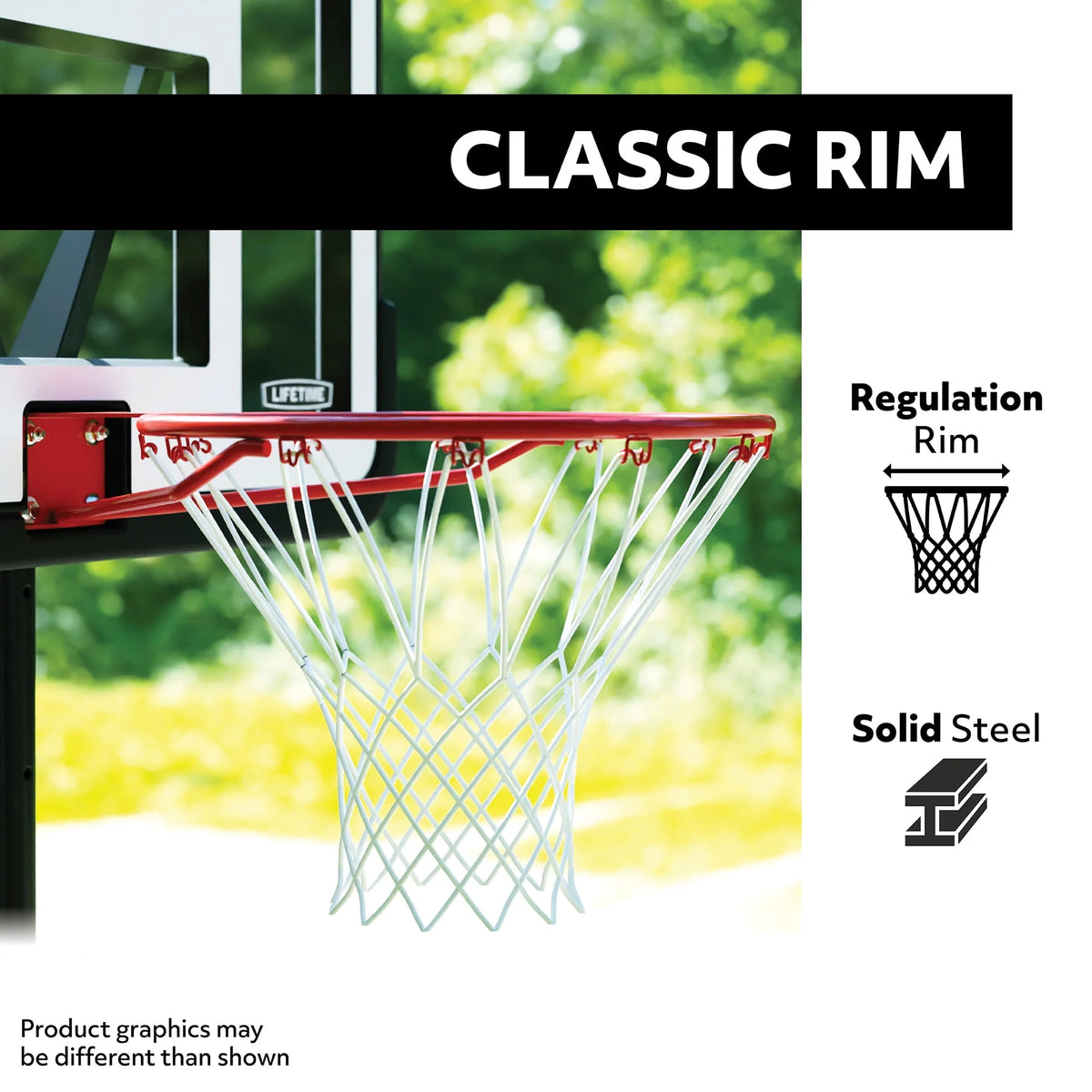 Adjustable Portable Basketball Hoop, 46 inch Polycarbonate K484803