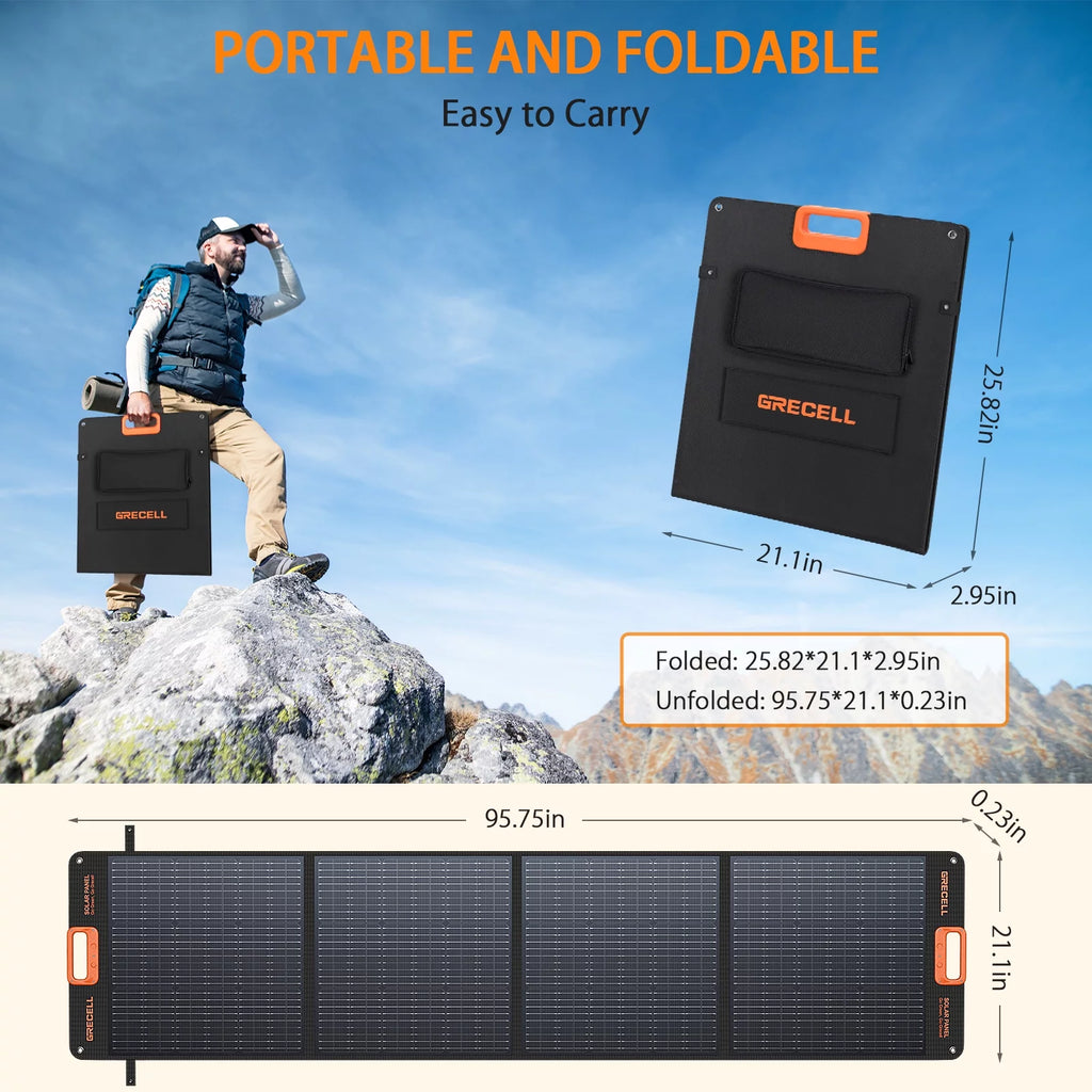 200W Portable Foldable Solar Panel Kit B632