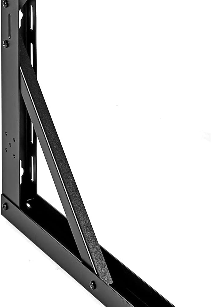 15U Wall-Mount Open Frame Network Equipment Rack, 24.81 Inch Depth, Steel, Black X937