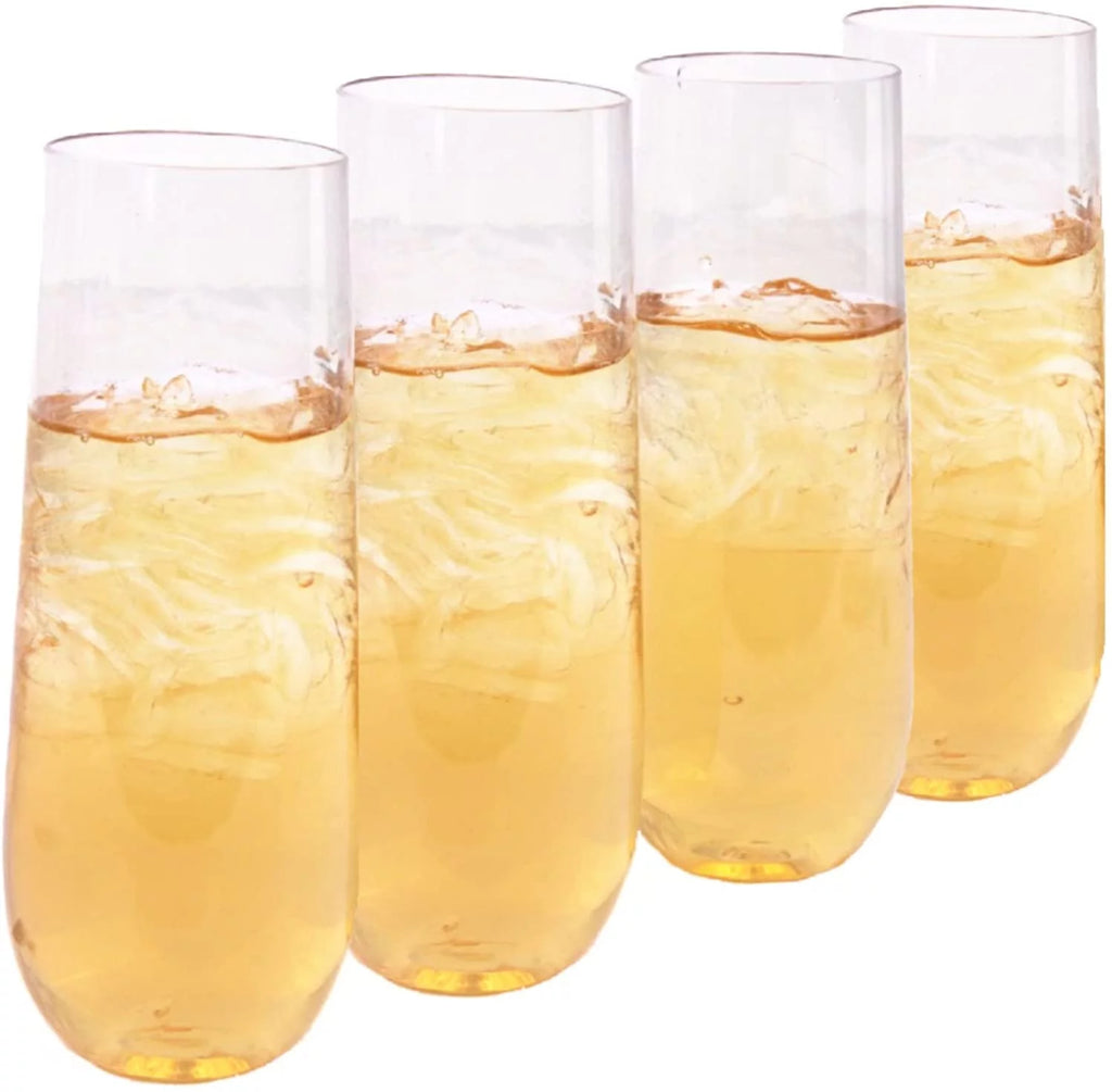 9 oz Clear Plastic Stemless Champagne Glass U99024