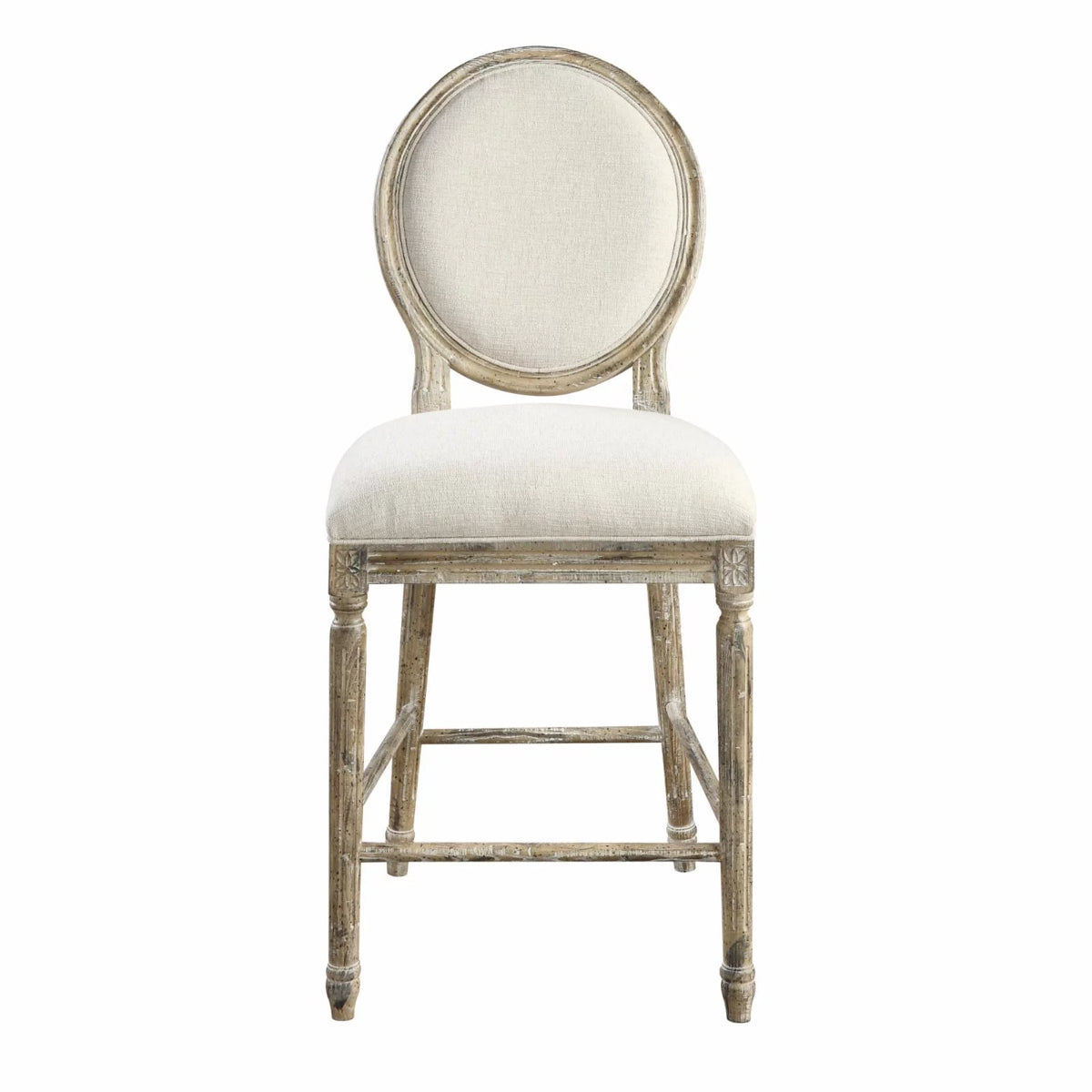 Cream 24" Upholstered Bar Stool Set of Two G85997
