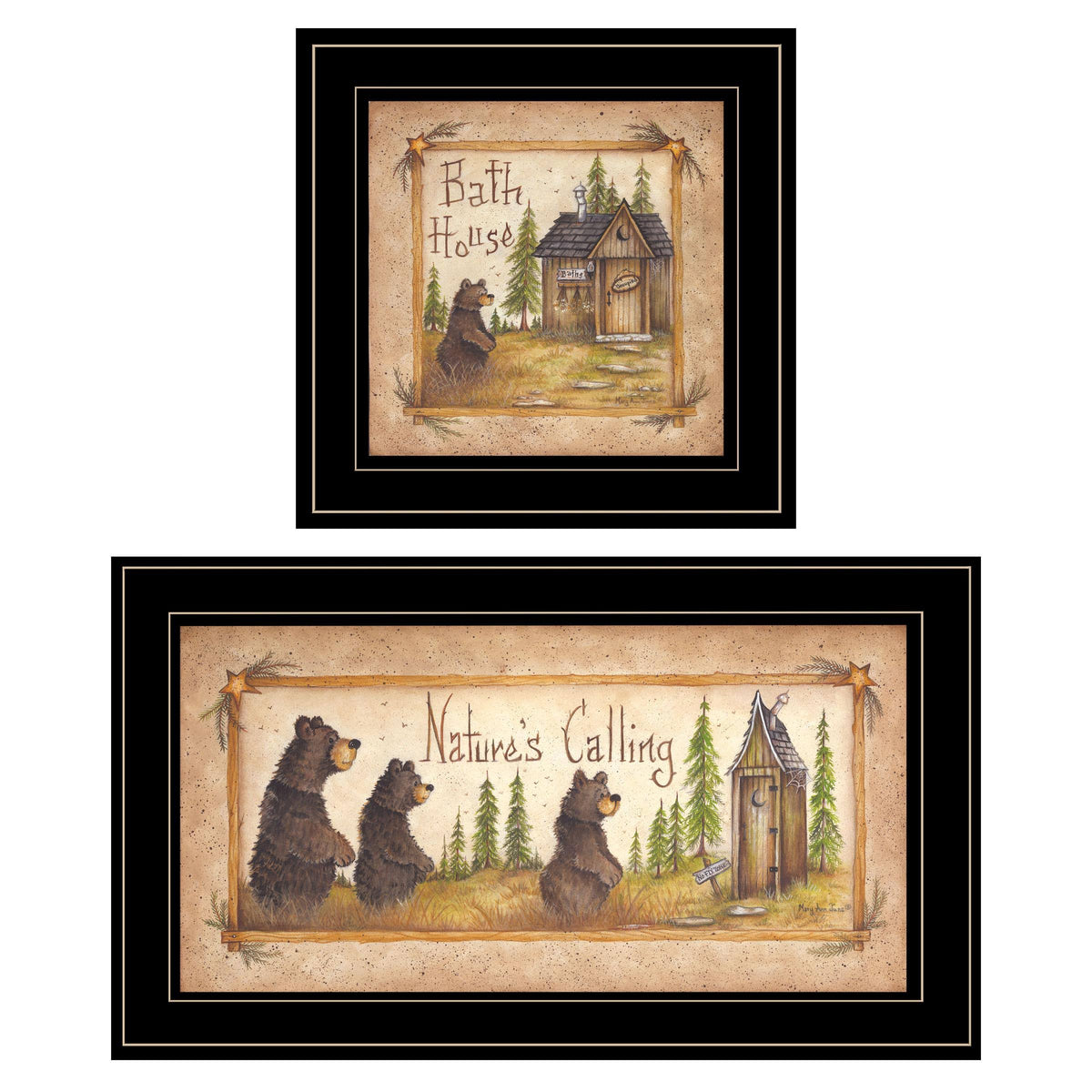 Bath 2-Piece Vignette Black Frame J552