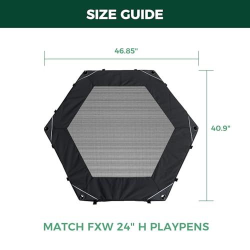 Black 24 Inch 8 Panel Heavy Duty Dog Playpen T201