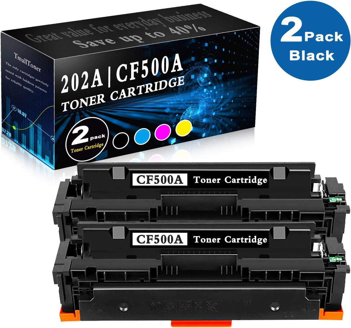 CF500A Toner Cartridge 2 Pack Black T27343