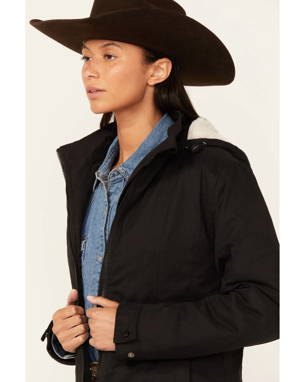 Berber Lined Hooded Hattie Jacket Black X-Large L3184