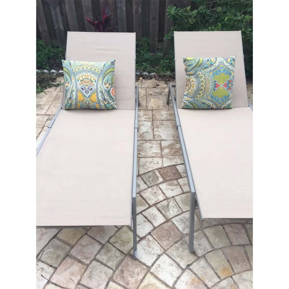 Tan 2 Pack Outdoor Chaise Lounge W235783