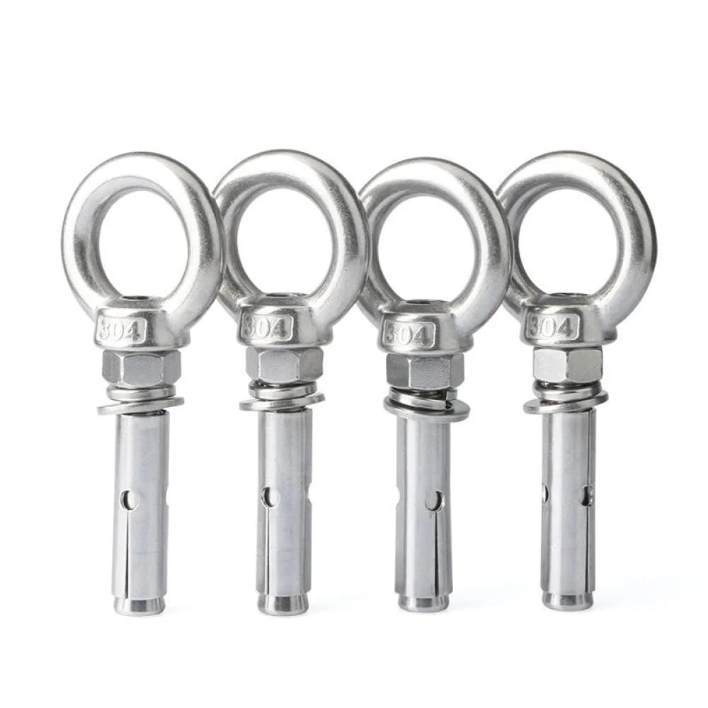 304 Stainless Steel Lifting Eye Bolt M8x100mm 2pcs I428193