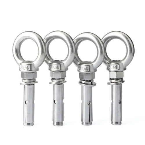 304 Stainless Steel Lifting Eye Bolt M8x100mm 2pcs I428193