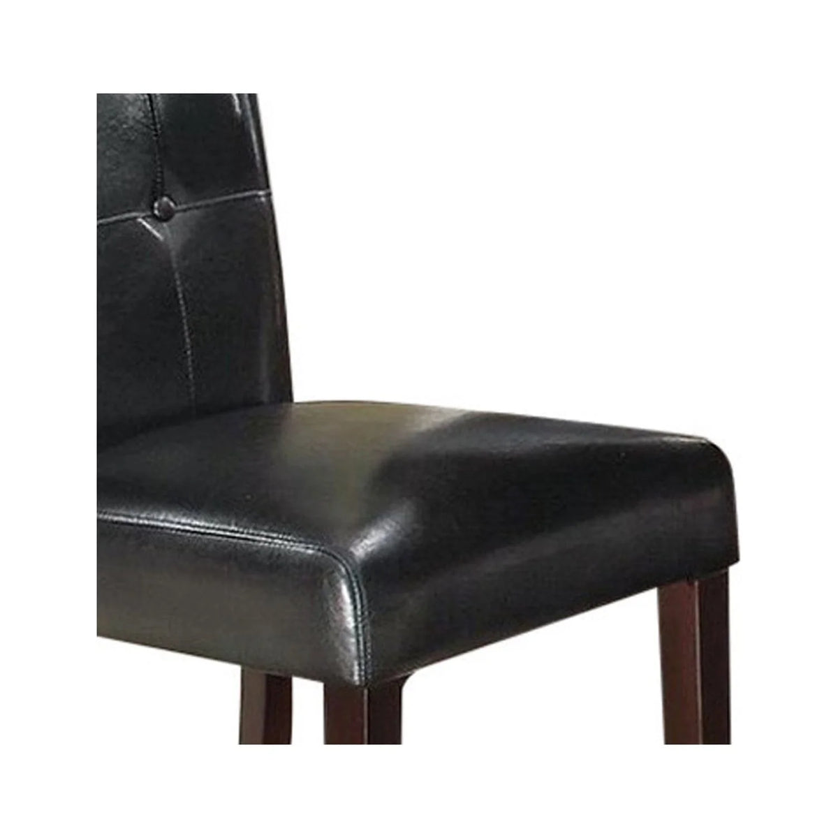 Black Leather Upholstered Dining Chair Set Of 2 G67165