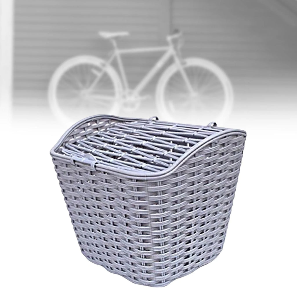 Gray Waterproof Bike Basket with Cover Z65198