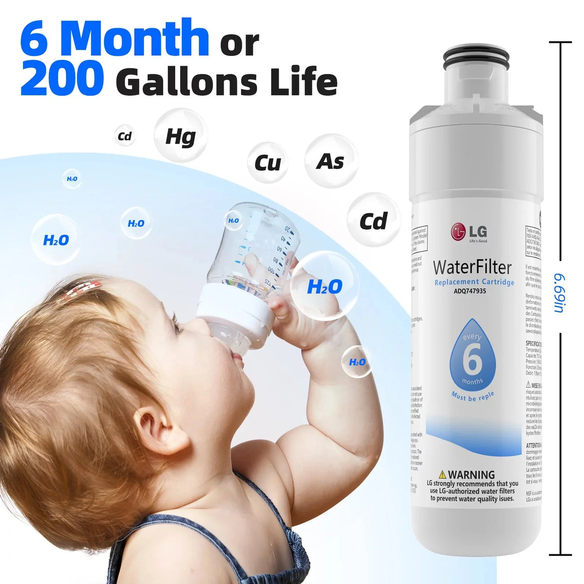 4 Pack Refrigerator Water Filter Replacement S732