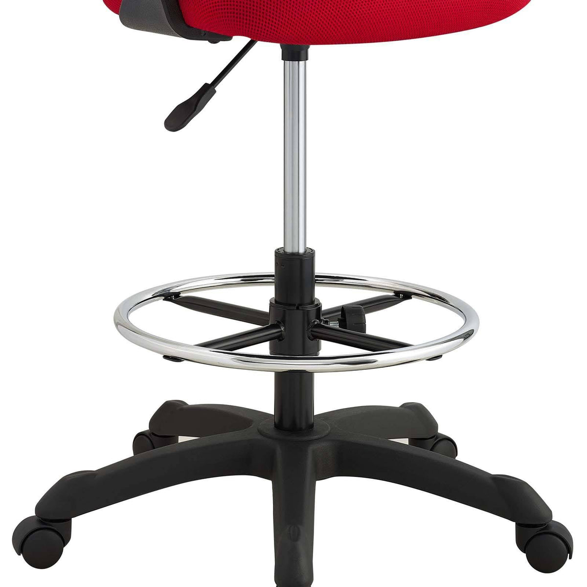 Red Mesh Drafting Chair V986429