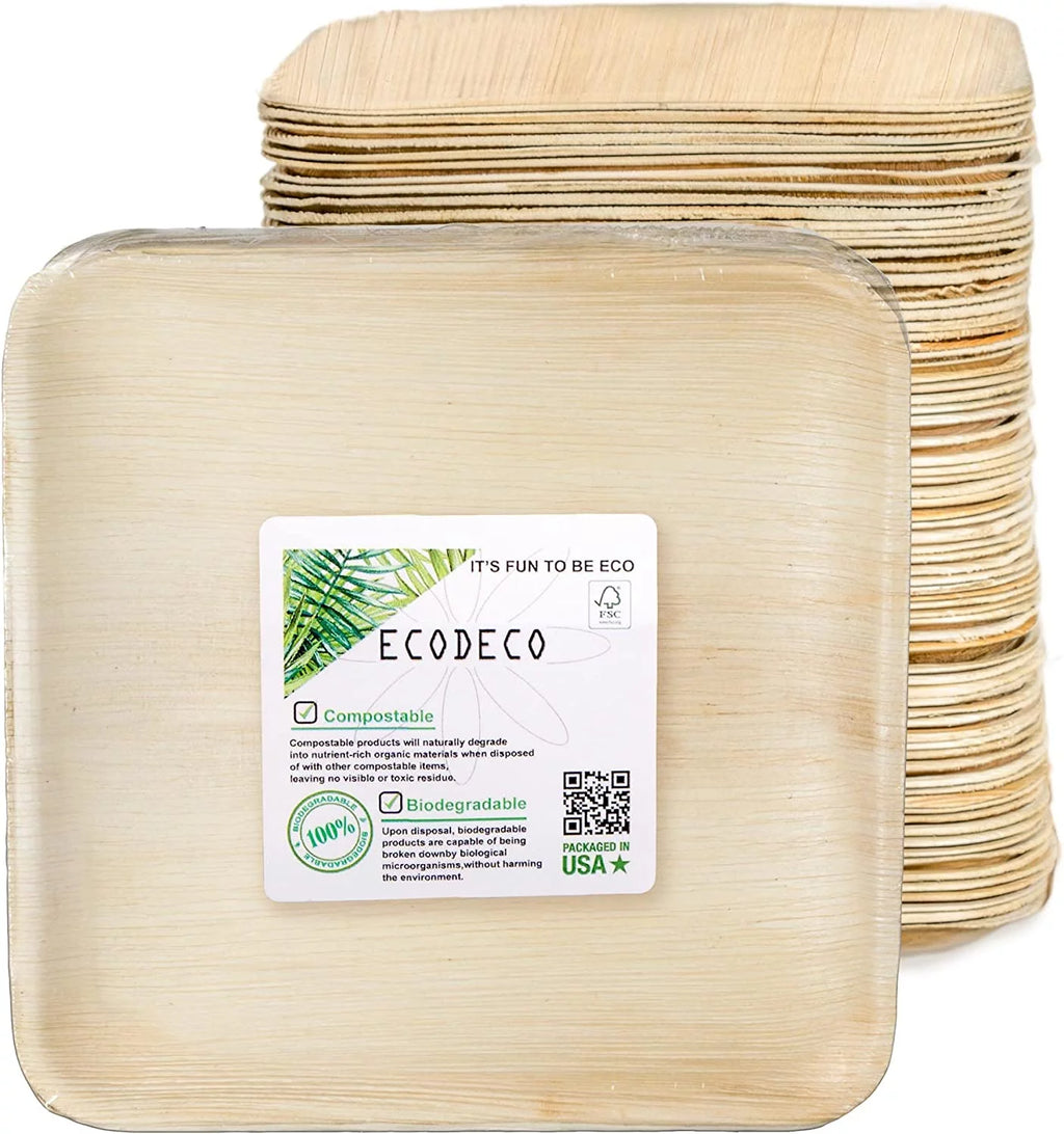 100 Palm Leaf 10 inch Disposable Plates U959
