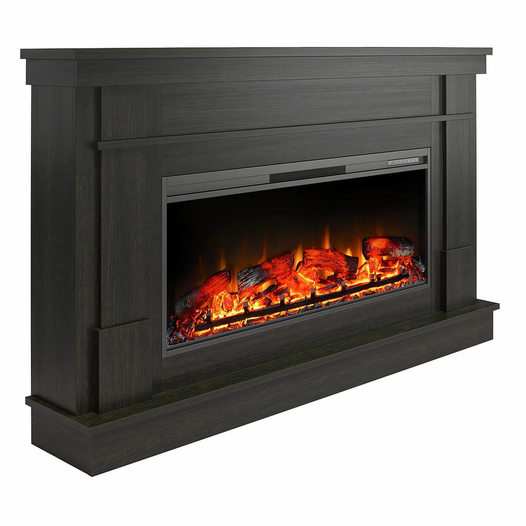 Wide Mantel with Linear Electric Fireplace W533714