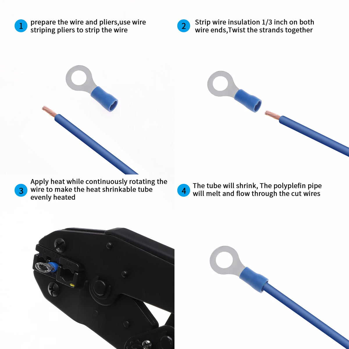 678Pcs Electrical Connector Kit Crimp Terminal Heat Shrink Tube Wire Connectors D278