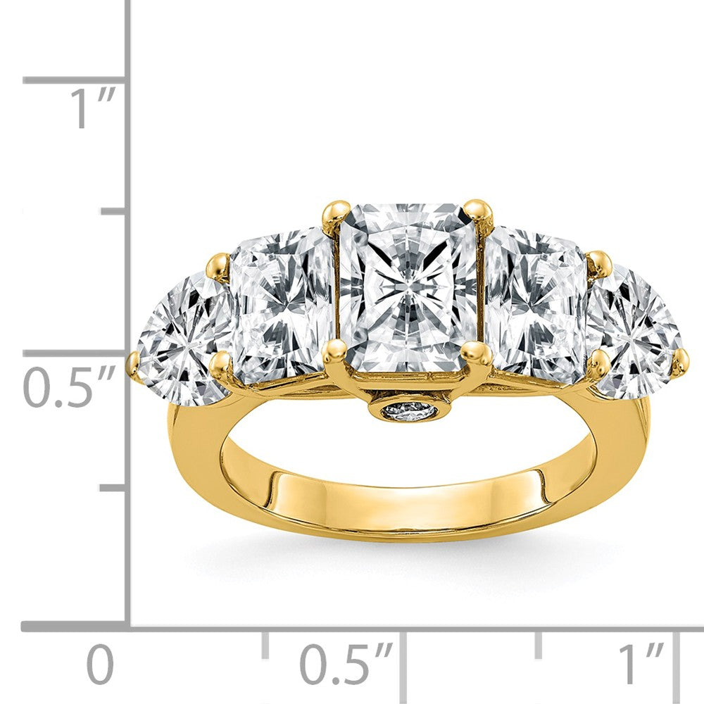 14K Yellow Gold Moissanite Ring, Size 8 E296663