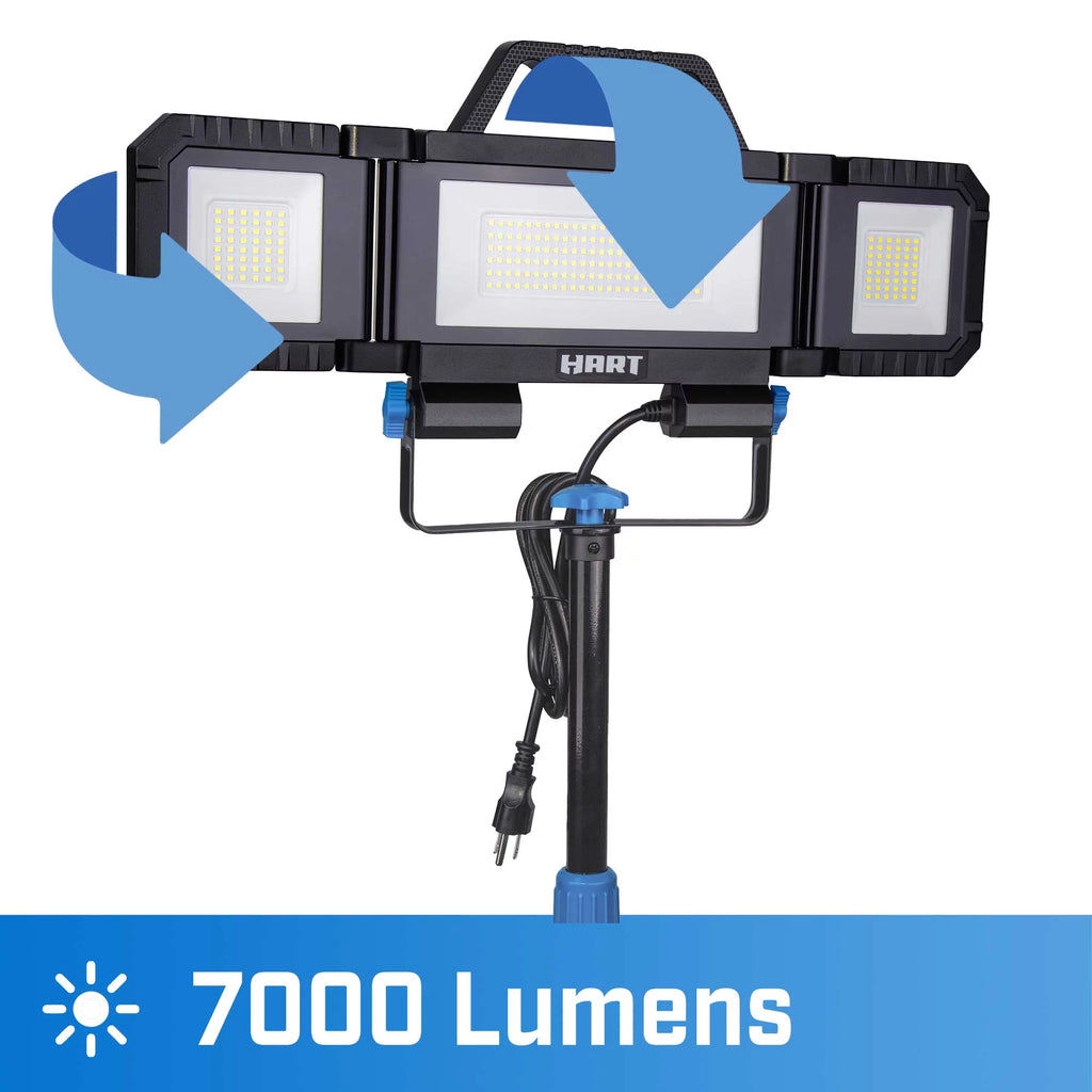 LED 3-Head 7000 Lumen Work Light with Tripod D985