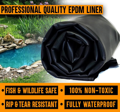 20 ft. x 20 ft. 45 Mil EPDM Rubber Pond Liner with Underlayment F42197