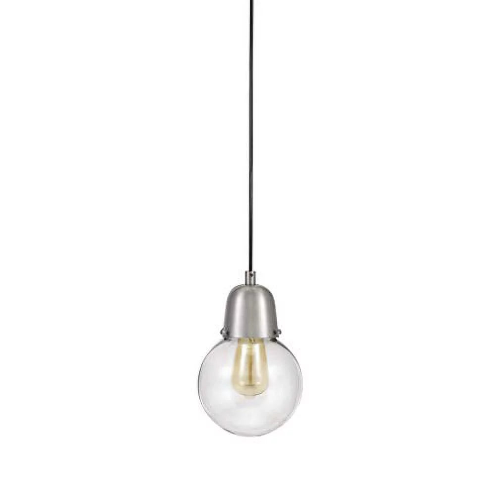 Glass Globe Plug-In Hanging Chandelier With LED Light Bulb J68265