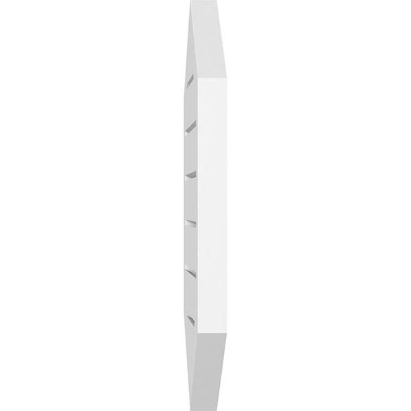 16x22W x 36x22H Vertical Peaked Surface Mount PVC Gable Vent C31480