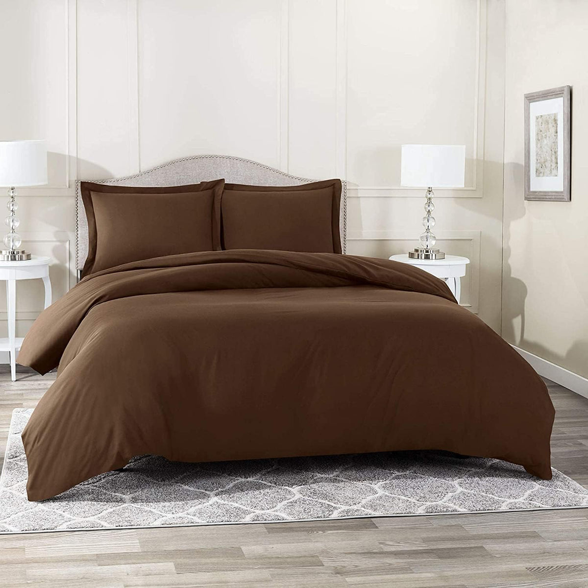 King/Cal King 100% Cotton Duvet Cover with Zipper Closure H105538
