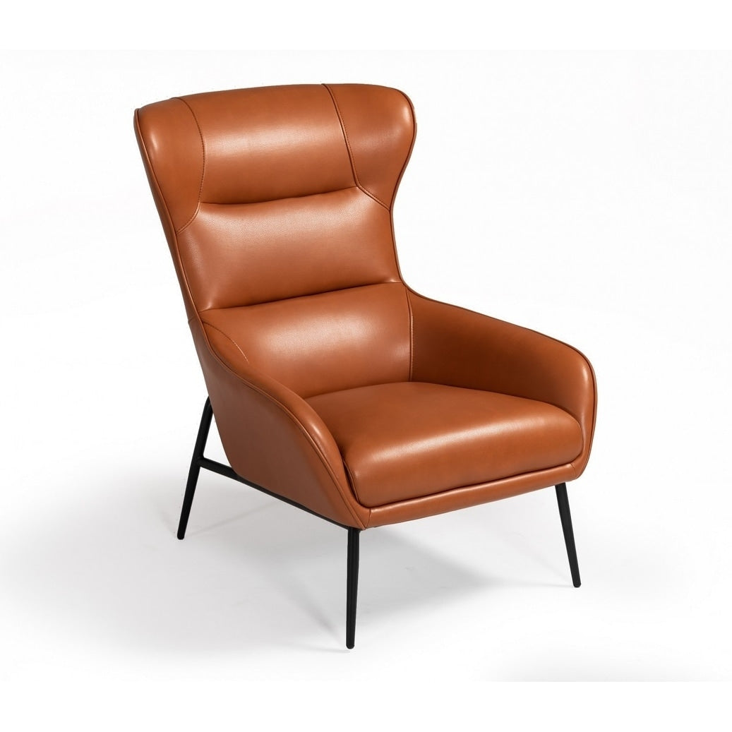 Orange Leatherette Lounge Chair N1228