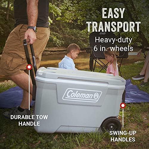 Insulated Rolling Cooler with Wheels, 100-Quart N882922