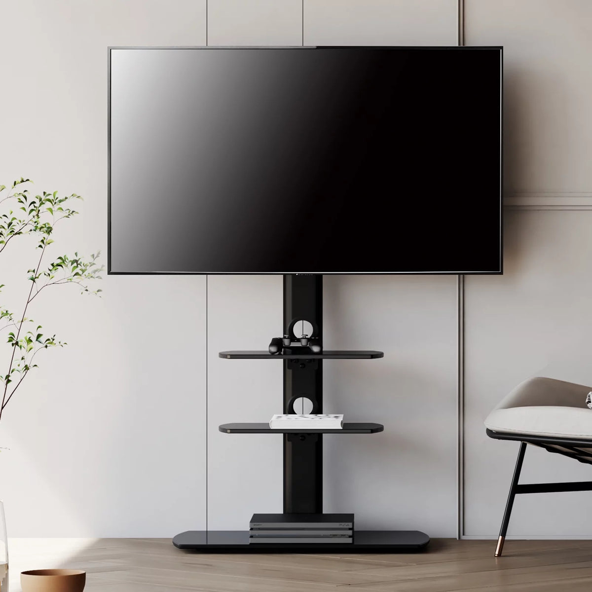Floor TV Stand with Swivel Mount for 32 to 65 inch TV H7285