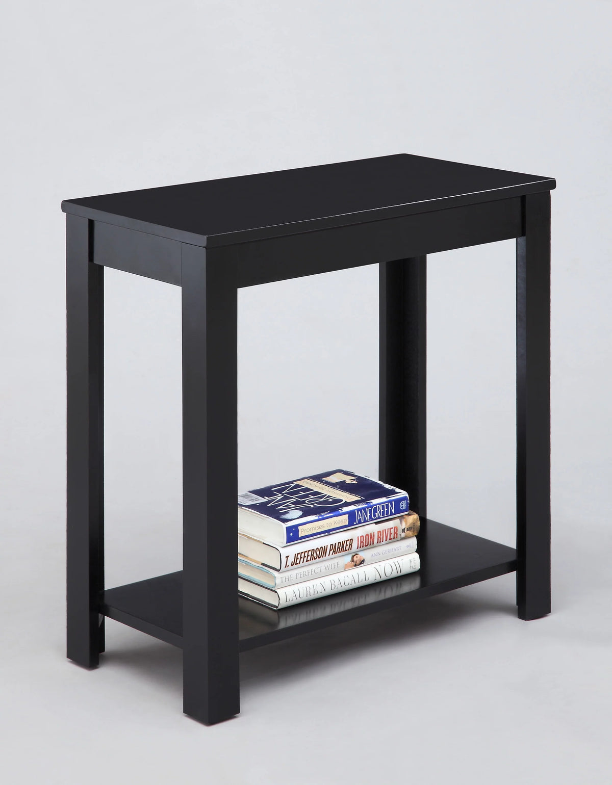 Black Wooden Chairside Table I385