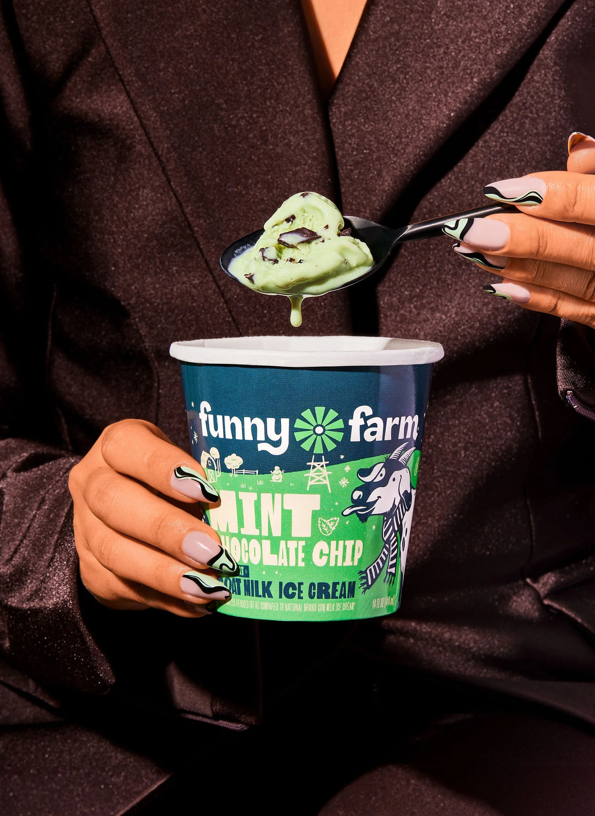 14 oz Mint Chocolate Chip Ice Cream 8 Pack N386851