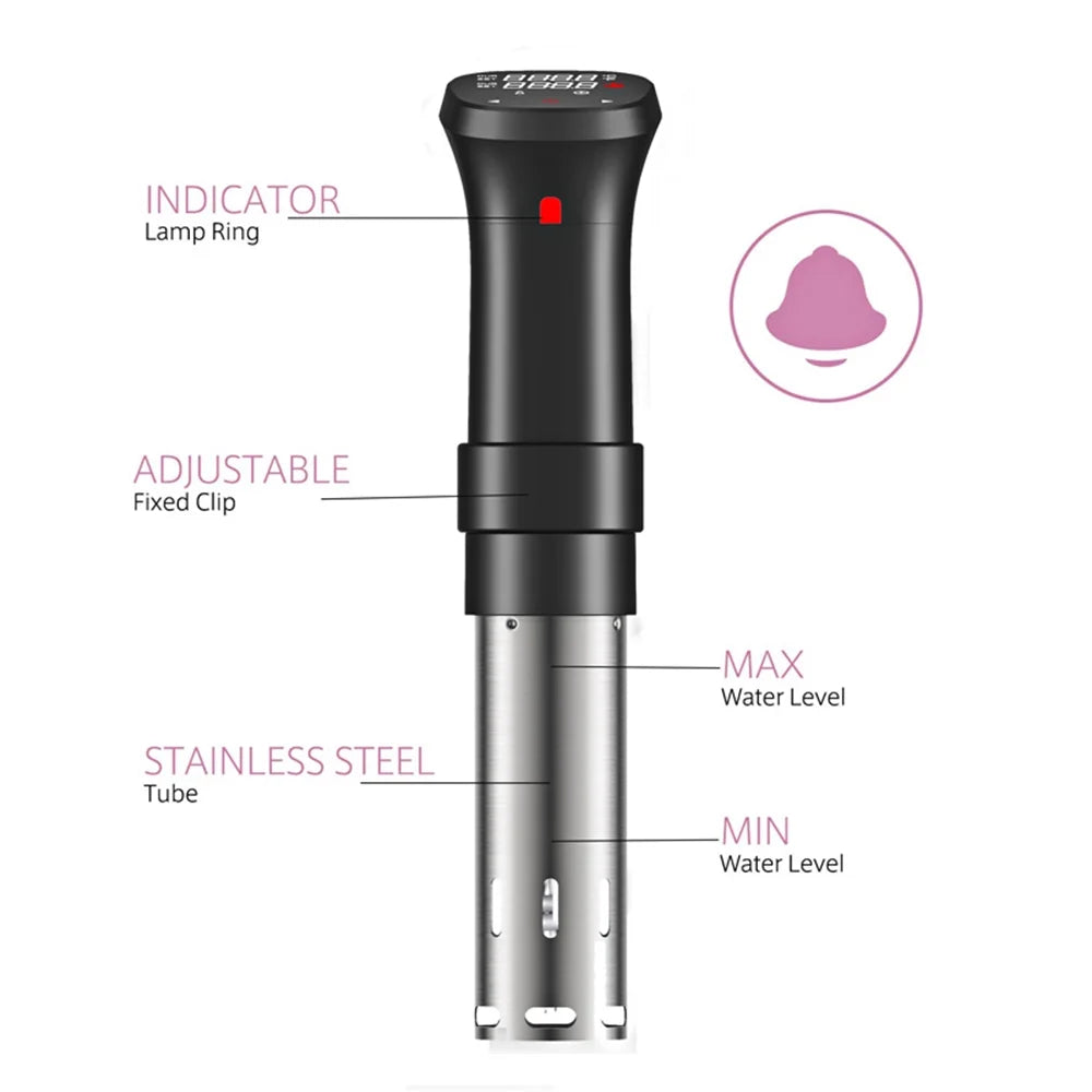 1100W Sous Vide Cooker Waterproof Quiet Cooking Machine E70346