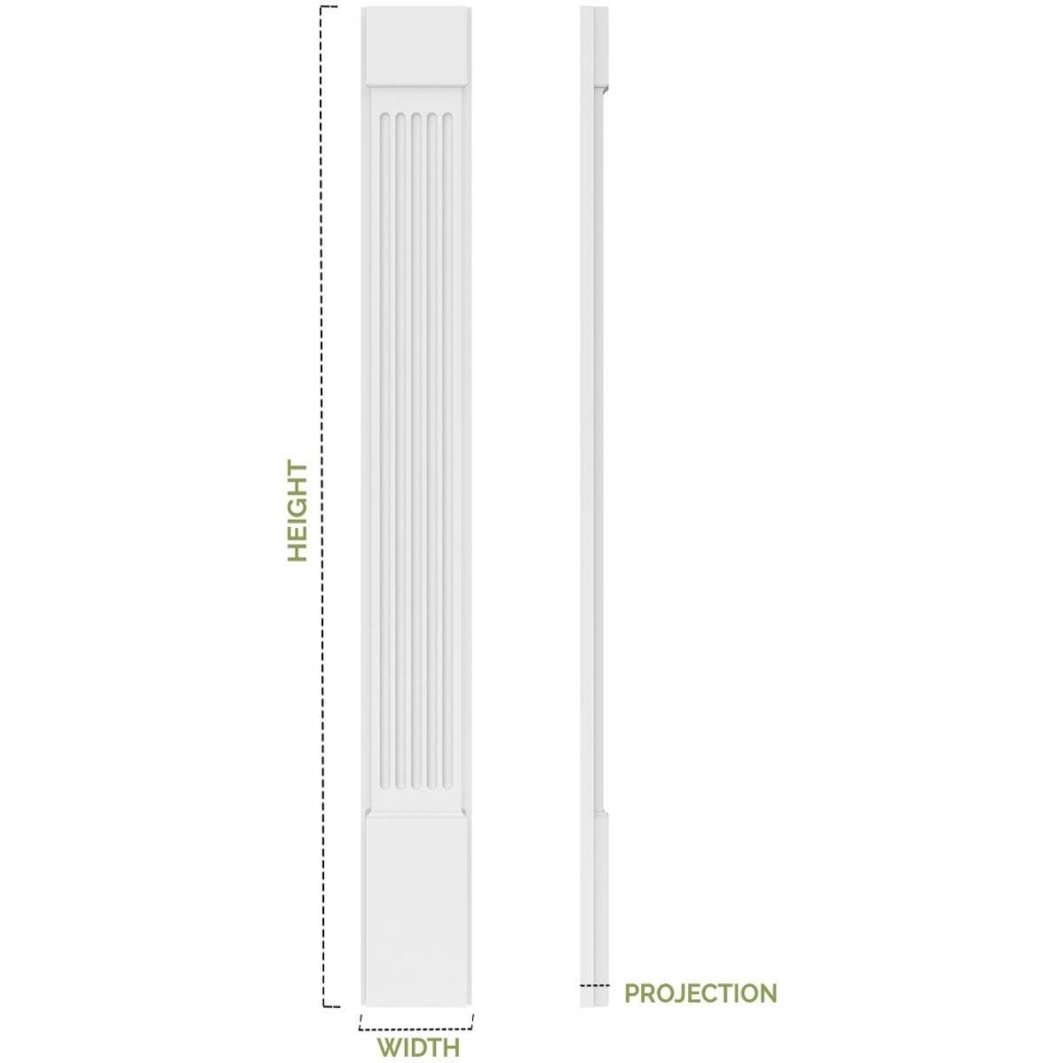 Two Equal Flat Panel PVC Pilaster V747