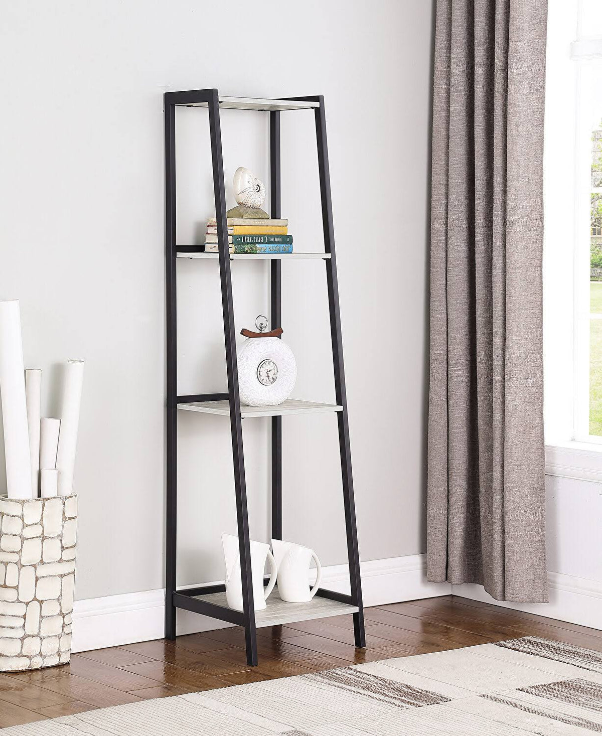 Grey Stone Ladder Bookcase R5434
