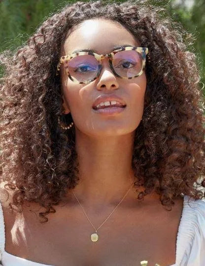 Cream Tortoise Blue Light Glasses Q11617