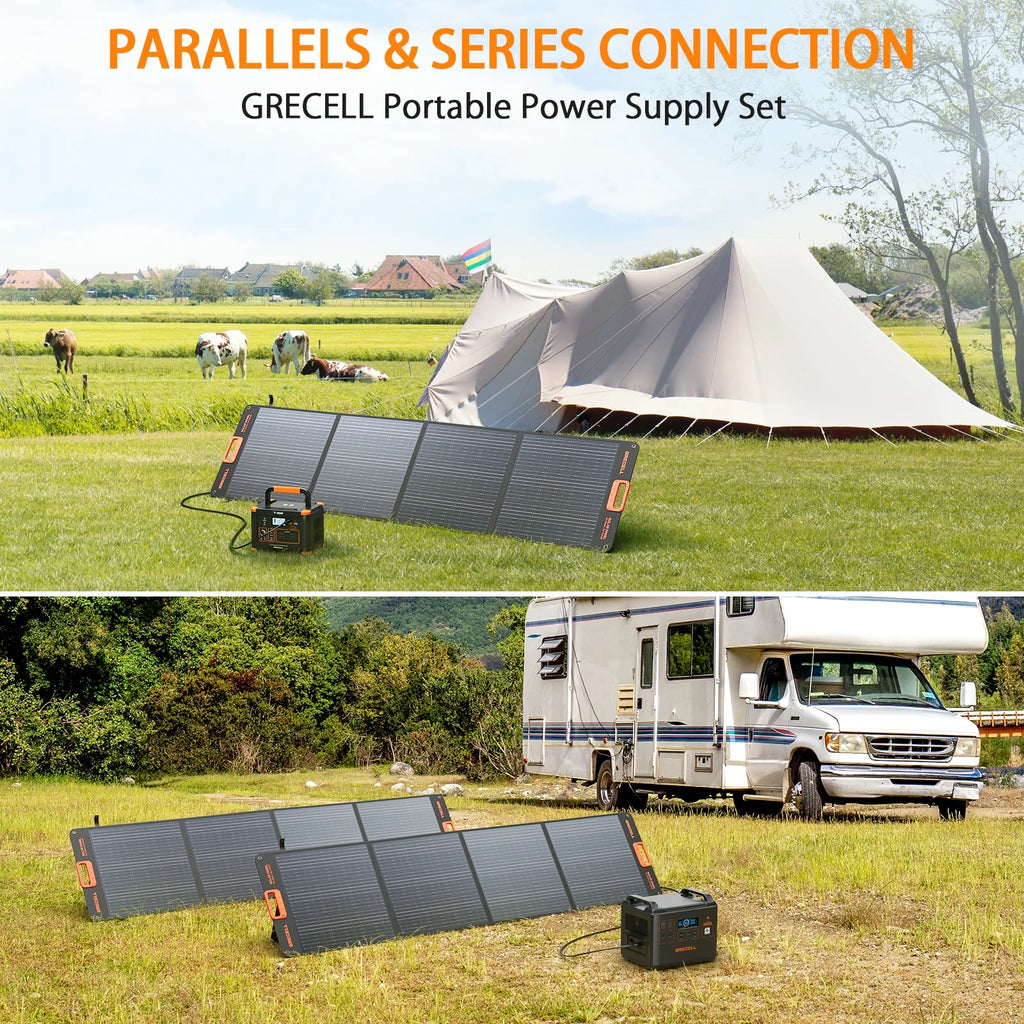 200W Portable Foldable Solar Panel Kit B632