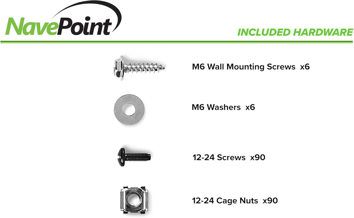 15U Wall-Mount Open Frame Network Equipment Rack, 24.81 Inch Depth, Steel, Black X937